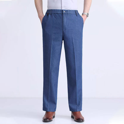 Men's Comfortable Stretchy Jeans with Elastic Waist