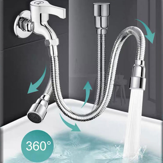 Flexible 360 Degree Stainless Steel Faucet Splashproof Extension
