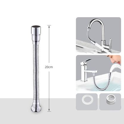 Flexible 360 Degree Stainless Steel Faucet Splashproof Extension