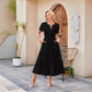 💥Final 3-hour Preferential Deal 💥Women’s Elegant V Neck Eyelet Flowy Dress