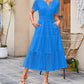💥Final 3-hour Preferential Deal 💥Women’s Elegant V Neck Eyelet Flowy Dress