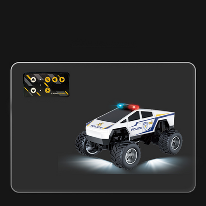 Alloy-Body Wireless Remote Control Mini Police Car Toy Set