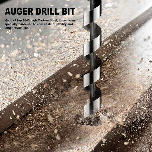 🔥Long Auger Drill Bits for Wood, Plastic & Drywall – Hex Shank