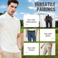 Men’s Business Casual Iron-Free Short Sleeve Lapel T-Shirt
