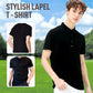 Men’s Business Casual Iron-Free Short Sleeve Lapel T-Shirt