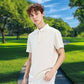 Men’s Business Casual Iron-Free Short Sleeve Lapel T-Shirt