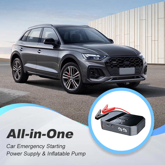 🔥All-in-One🔥Car Emergency Starting Power Supply & Inflatable Pump Set