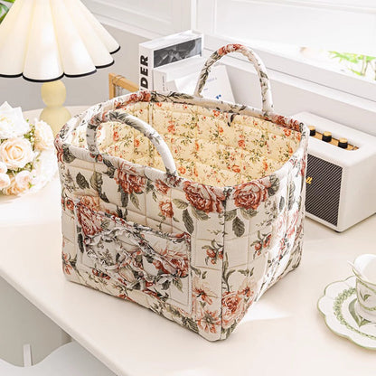 ✨2026 Hot Sale 49%OFF⌛Portable Floral Fabric Storage Basket