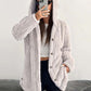Women's Fuzzy Hooded Long-Sleeved Coat