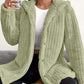 Women's Fuzzy Hooded Long-Sleeved Coat