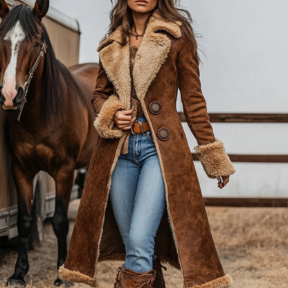 Women's Winter & Autumn Western Retro Plush Denim Coat