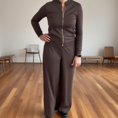 Casual Slim Fit Jacket & Pants 2-Piece Set