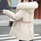 Best Gift- Woman’s Winter Loose Hooded Synthetic Fleece Thickened Parka Coat