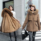 Best Gift- Woman’s Winter Loose Hooded Synthetic Fleece Thickened Parka Coat