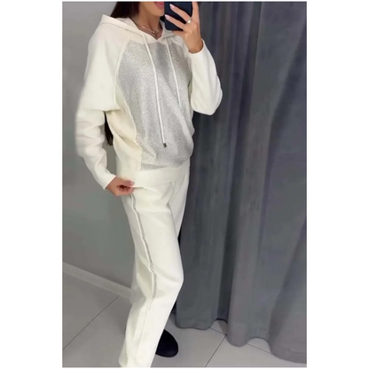 ❣️Free Shipping❣️Women's Hooded Sweatshirt and Cuffed Joggers 2-Piece Set