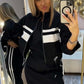 Women's Stand Collar Jacket & Dress Set