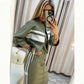 Women's Stand Collar Jacket & Dress Set