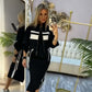 Women's Stand Collar Jacket & Dress Set