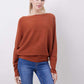 🔥Women's Boat Neck Dolman Sleeve Ribbed Knitted Sweaters🎁