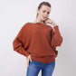 🔥Women's Boat Neck Dolman Sleeve Ribbed Knitted Sweaters🎁