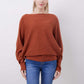 🔥Women's Boat Neck Dolman Sleeve Ribbed Knitted Sweaters🎁