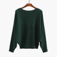 🔥Women's Boat Neck Dolman Sleeve Ribbed Knitted Sweaters🎁