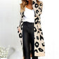Women's Fashion Leopard Pattern Knit Cardigan