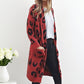 Women's Fashion Leopard Pattern Knit Cardigan