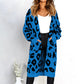 Women's Fashion Leopard Pattern Knit Cardigan
