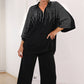 ⏳Limited-time 50% off⏰Women's Rhinestone Half-Zip Top & Loose Pants 2-Piece Set👚👖