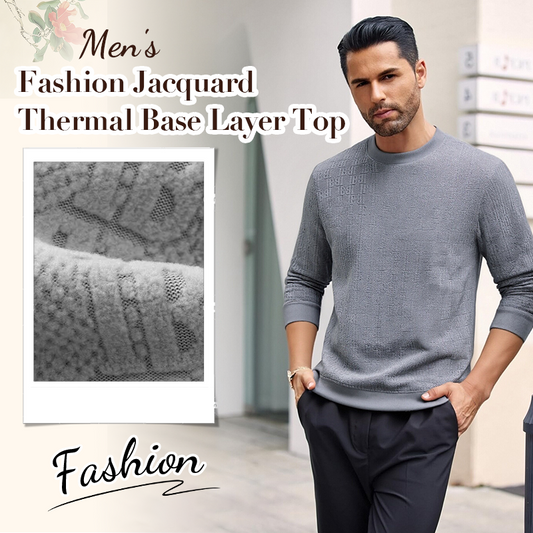Men's Fashion Jacquard Thermal Base Layer Top