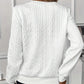 Women's Casual Half Zip Up Jacquard Design Sweatshirt