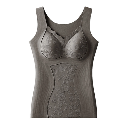Thermal Sleeveless Jacquard for Women with Integrated Bra