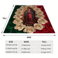 Virgin Mary & Roses Flannel Throw Blanket