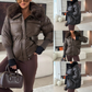 Women's Chic Puffer Jacket with Faux Fur Collar