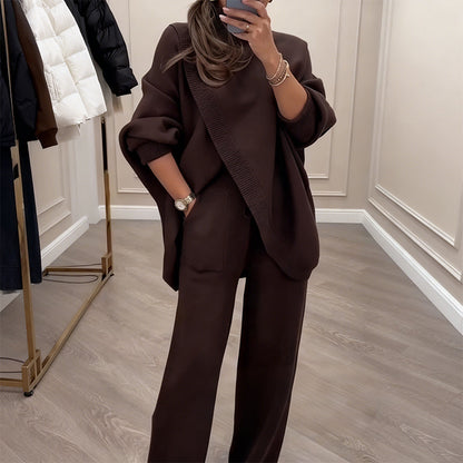 ❄️Winter Sale - 49% OFF🧥Women's 2-Piece Oversized Sweater & Pants Set🚀Free Shipping