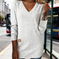 Casual V-Neck Mid-Length Top for Women