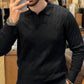 Men's Casual Lapel Knit Sweater