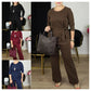 Women's Tie-Waist Tunic & Wide Leg Pant Set