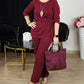 Women's Tie-Waist Tunic & Wide Leg Pant Set
