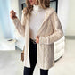 Women's Mid-Length Hooded Quilted Plush Coat