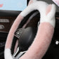 Universal Non-slip Soft Cute Cat Ears Plush Steering Wheel Cover