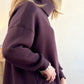 Women's High-Neck Sweatshirt and Wide-Leg Pants Set
