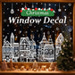 Christmas Village Window Cling Set