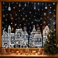 Christmas Village Window Cling Set