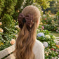 Elegant Bow Hair Claw With Sparkling Tassels