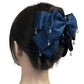 Elegant Bow Hair Claw With Sparkling Tassels