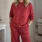 Women's Glitter Pullover Sweater & Pants 2-Piece Set