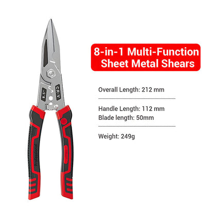 2-in-1 Stainless Steel Wire Stripper & Crimper Pliers
