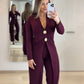 Women's Elegant Lapel Long-Sleeve Jumpsuit